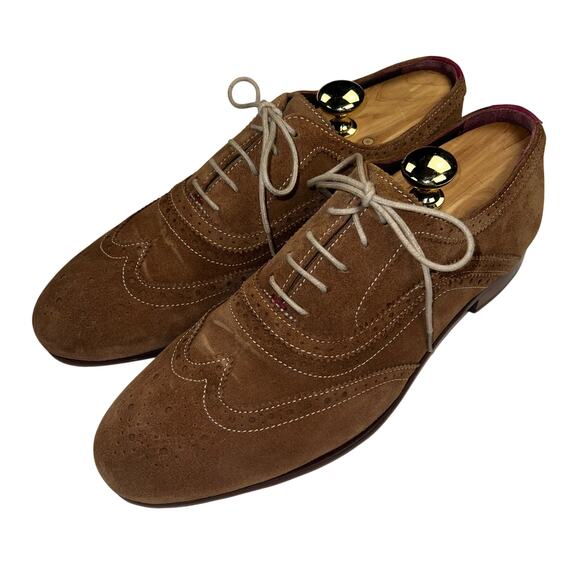 Ted Baker London Oalvinn Brown Suede Oxford Brogue Wingtip Shoes Mens Size 9 main image 10